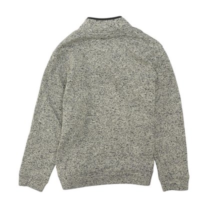 Gray Solid 1/4 Zip Pullover
