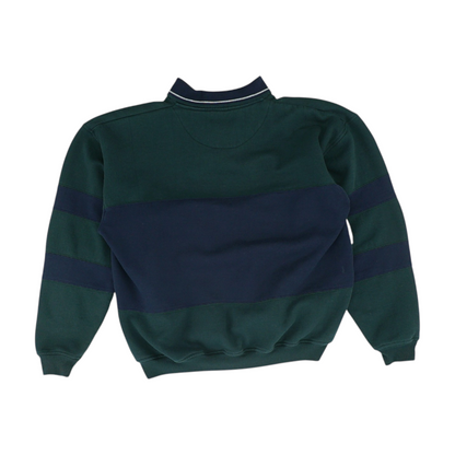 Green Striped 1/4 Zip Pullover
