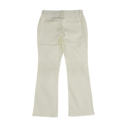 Ivory Petite Straight Jeans