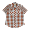 Brown Plaid Short Sleeve Button Down