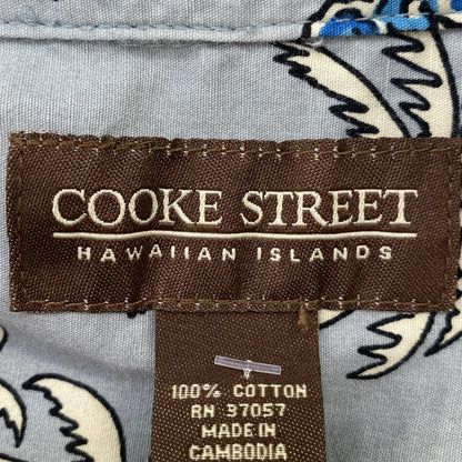 Vintage Gray Tropical Short Sleeve Button Down