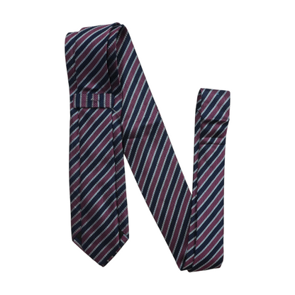 Navy Striped Neck Tie