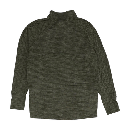Green Solid 1/4 Zip Pullover