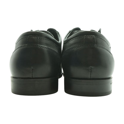 Black Leather Derby/oxford Dress Shoes