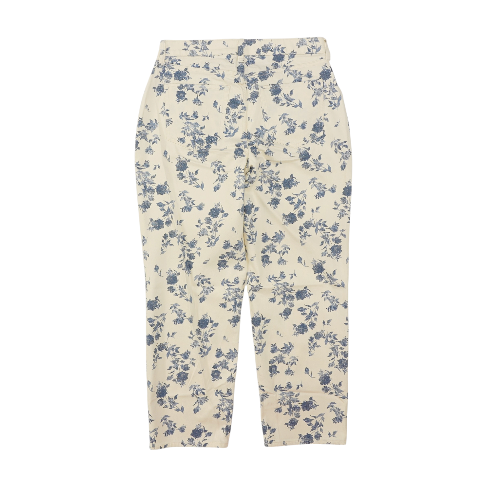 Ivory Floral Loose Jeans