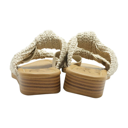 Beige Casual Slide Sandals