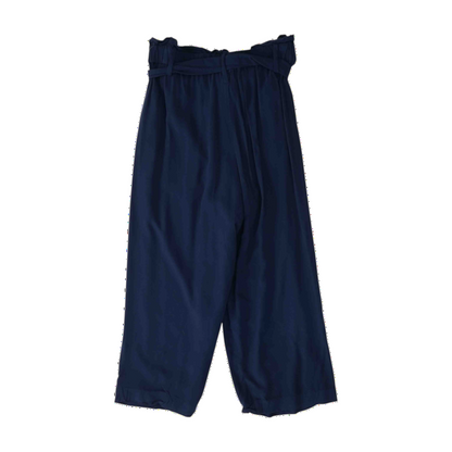 Navy Solid Capris
