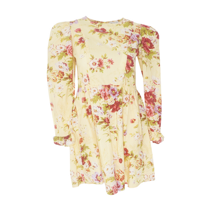 Yellow Floral Mini Dress