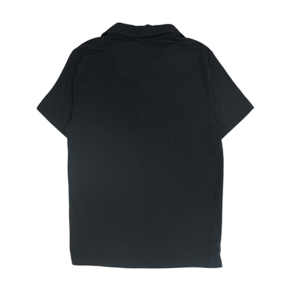 Black Solid Short Sleeve Polo