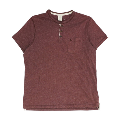 Red Solid Henley T-Shirt
