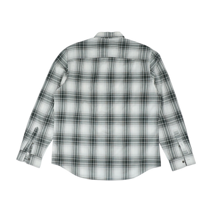 Gray Plaid Long Sleeve Button Down