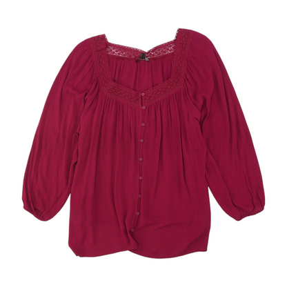 Magenta Plus Size Button Down