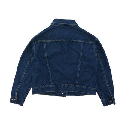 Blue Petite Solid Denim Jacket