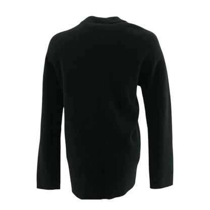 Black Solid Cardigan Sweater