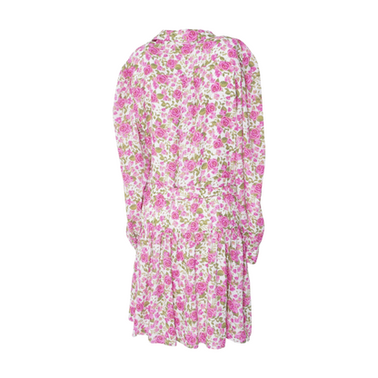Magenta Floral Midi Dress