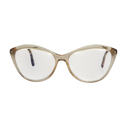 Beige Round Prescription Eyewear