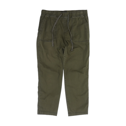 Green Solid Chino Capris