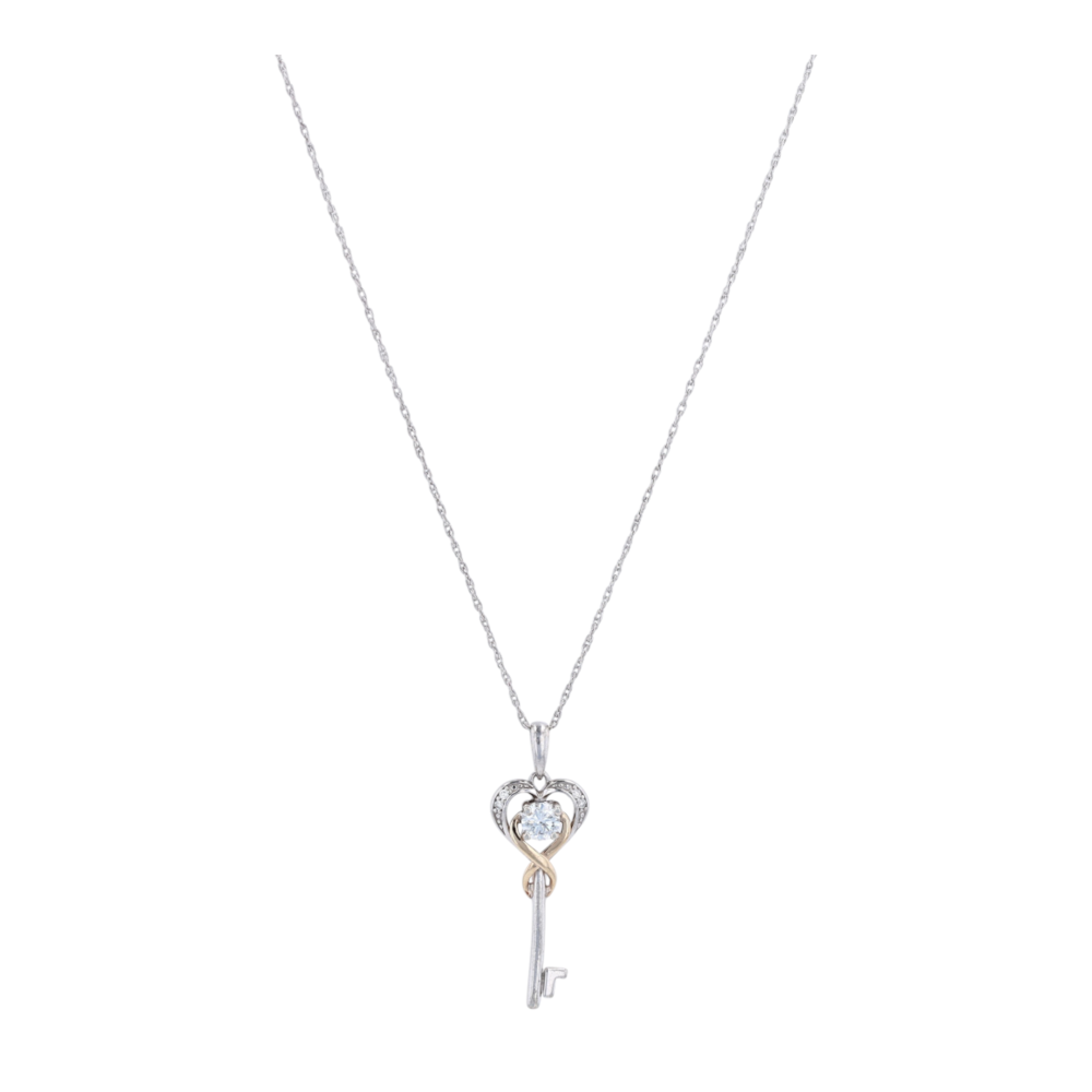 1/5 ctw Sterling Silver Lab Grown Diamond Pendant Necklace