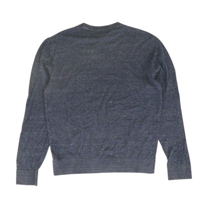 Blue Solid Pullover Sweater