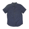 Navy Solid Short Sleeve Button Down