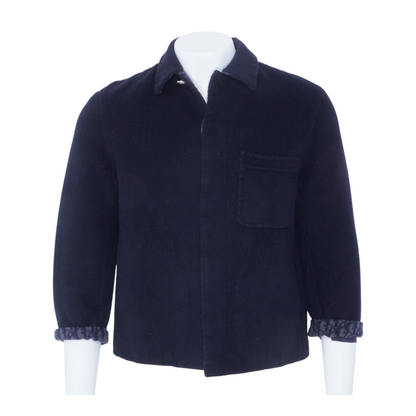 Navy Double-Sided Virgin Wool and Cashmere Icons Workwear Jacket