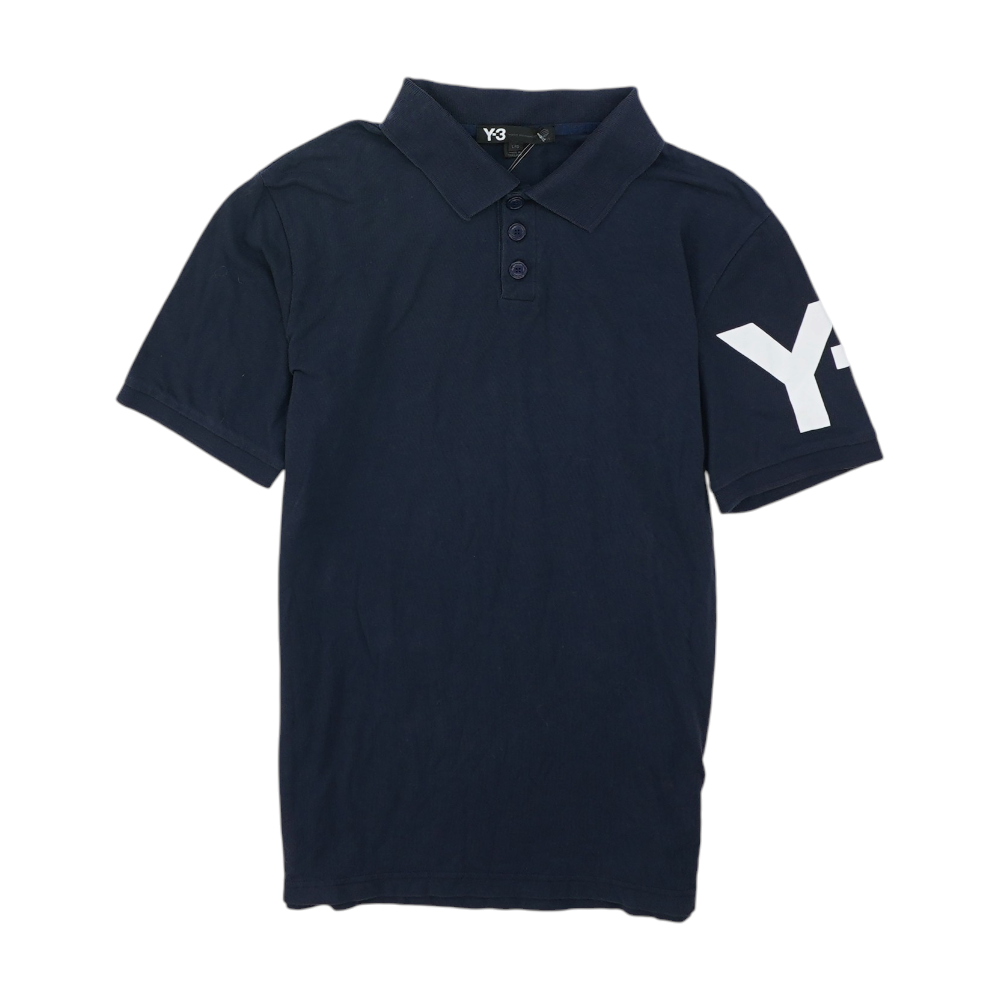 Navy Solid Short Sleeve Polo