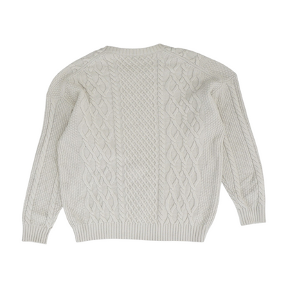 Beige Solid Pullover Sweater