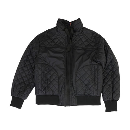 Black Solid Bomber Jacket