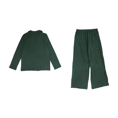 Green Solid Pajama Set