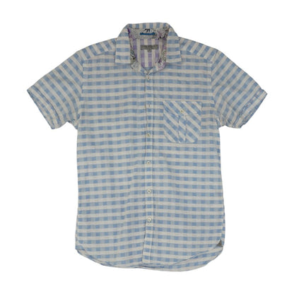 Blue Check Short Sleeve Button Down