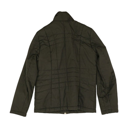 Beige Solid Puffer Jacket