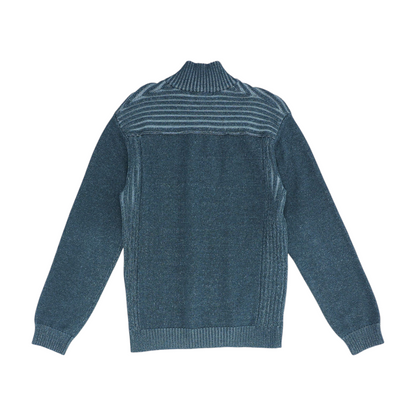 Gray Solid Cardigan Sweater