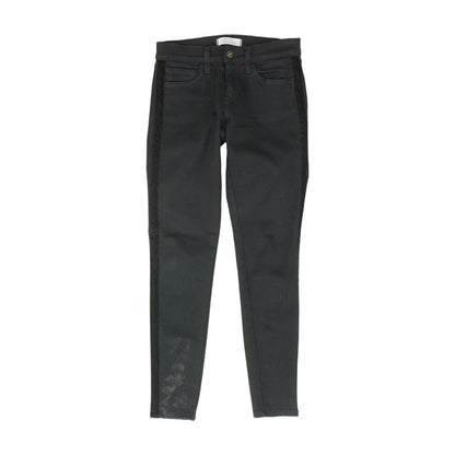 Black Solid Skinny Leg Jeans