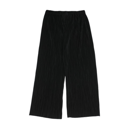 Black Solid Casual Capris