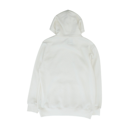 White Solid Hoodie Pullover