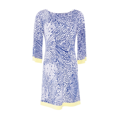 Navy Abstract Midi Dress