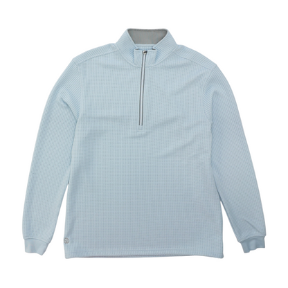 Blue Solid 1/4 Zip Pullover