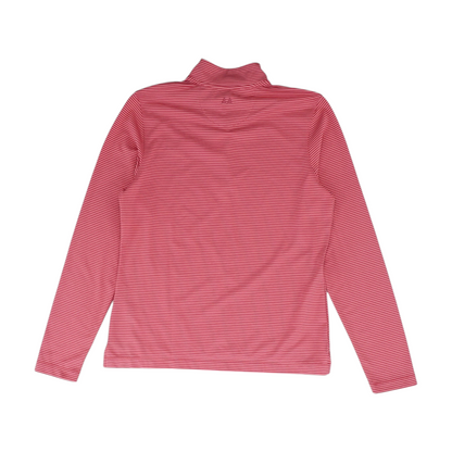 Red Striped 1/4 Zip Pullover