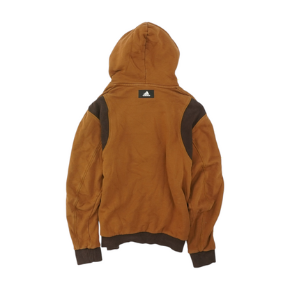 Brown Solid Hoodie Pullover