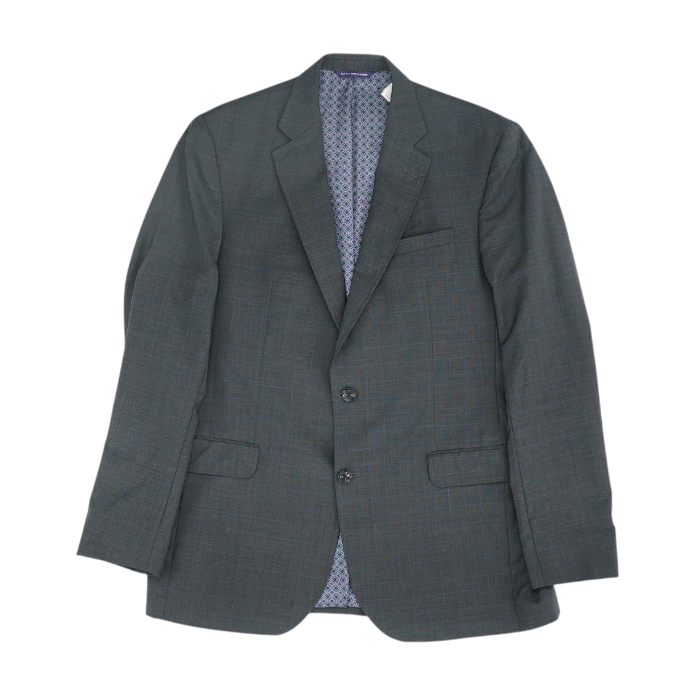 Ted Baker Black Long Plaid Sport Coat – Image 1