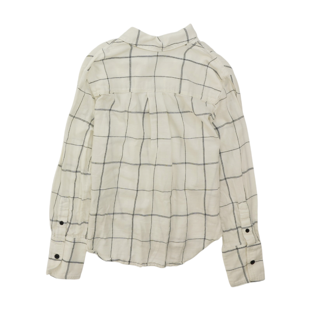 White Check Button Down