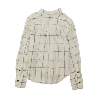 White Check Button Down