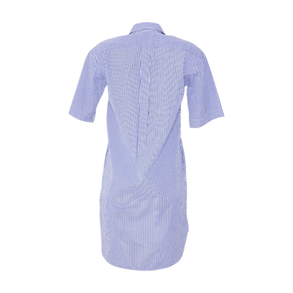 Blue Striped Midi Dress