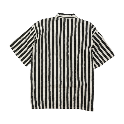 norblack norwhite Black Striped Short Sleeve Button Down – Image 2
