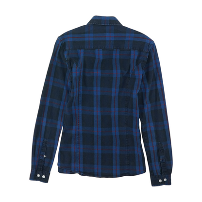 Blue Plaid Flannel Button Down