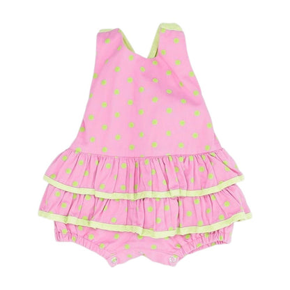 Pink Polka Dot Sleeveless One-Piece