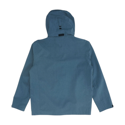 Blue Solid Rain Jacket