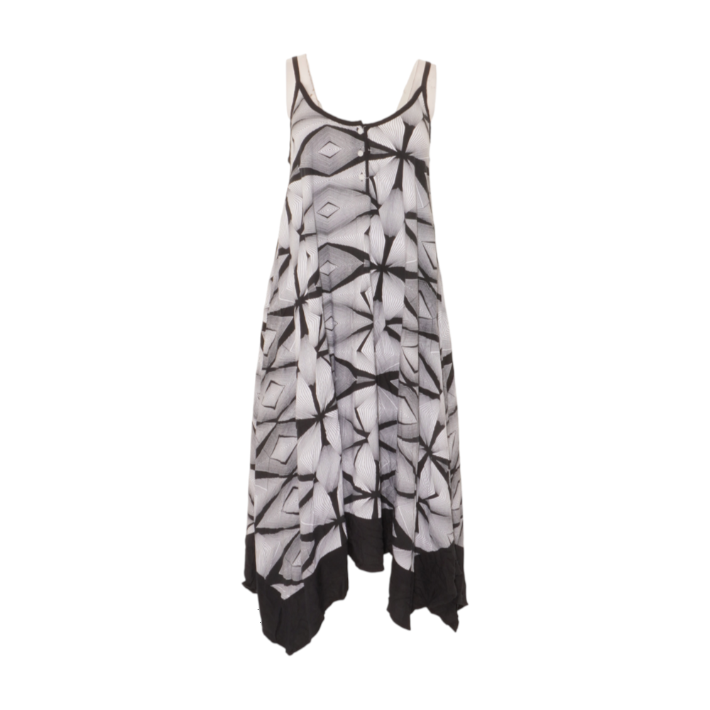 Black Maternity Abstract Midi Dress