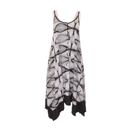 Black Maternity Abstract Midi Dress