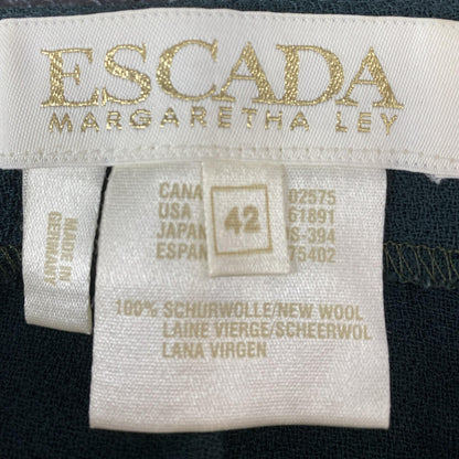 Green Wool Blend Dress Pants